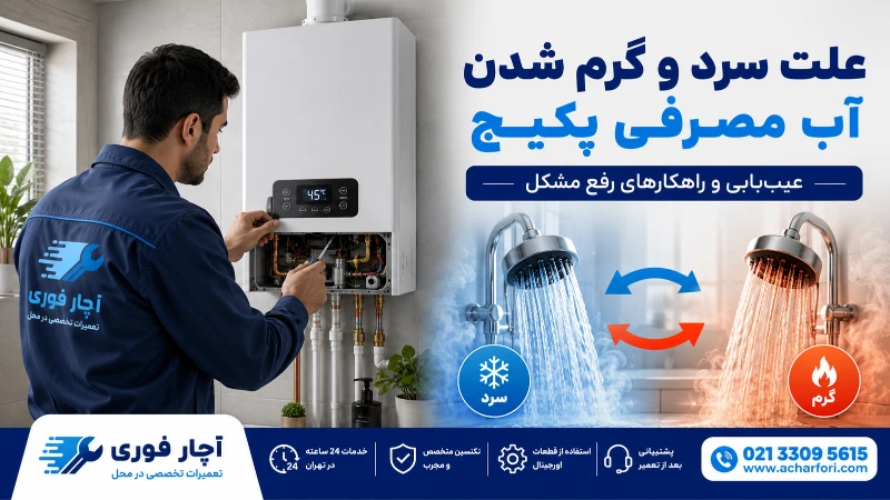 سرد و گرم شدن آب مصرفی پکیج